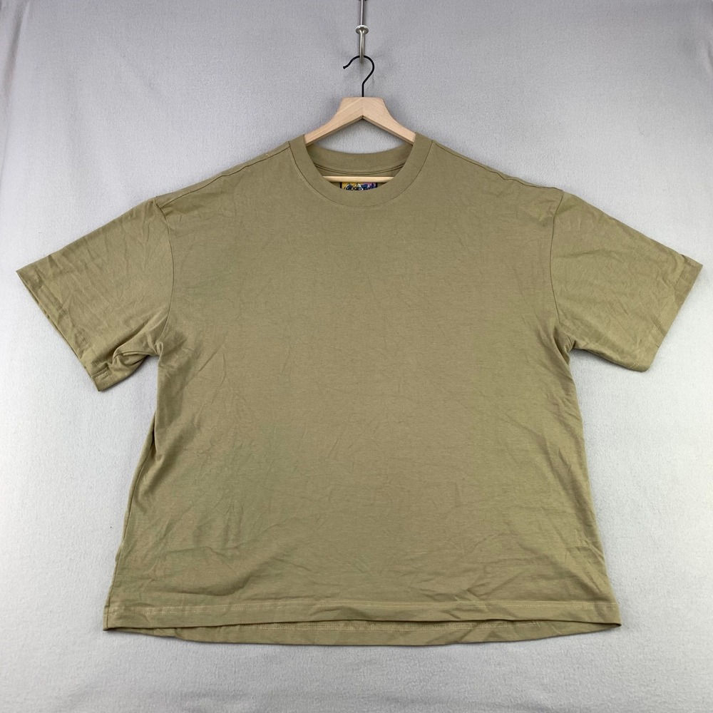 RGSTR T-Shirt Mens 2X Brown Cotton Short Sleeve Streetwear  Relaxed Boxy Fit Tee